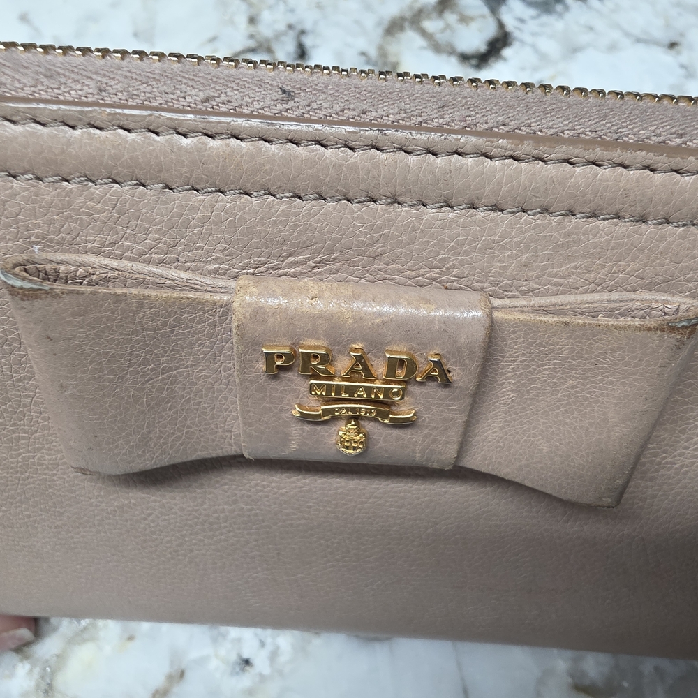 Prada Pink Wallet with Bow Accent - Picture 6 of 14